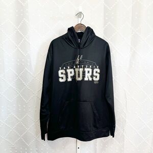 🎄 544. NBA San Antonio Spurs Black Hoodie Unisex Womens XL black and silver